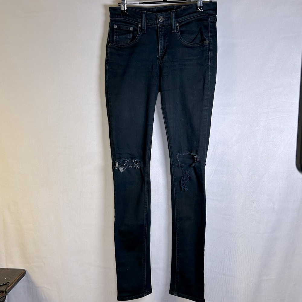 Rag & Bone Coal with Holes Women’s Skinny Jeans. Size 26 - Picture 4 of 16